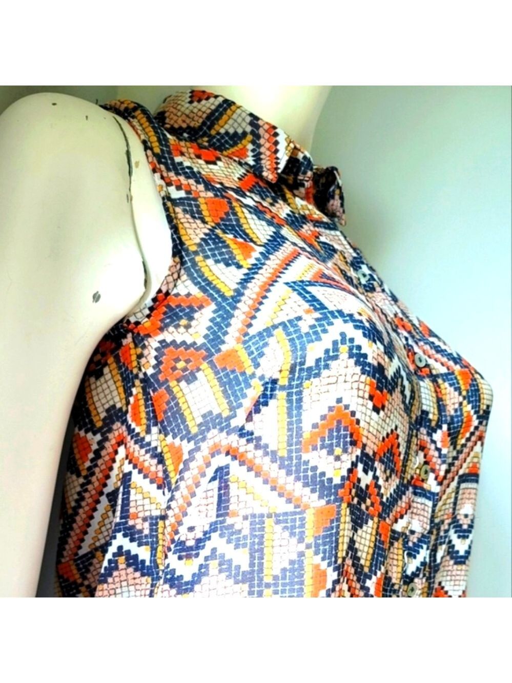 H&M Geometric Sleeveless Top